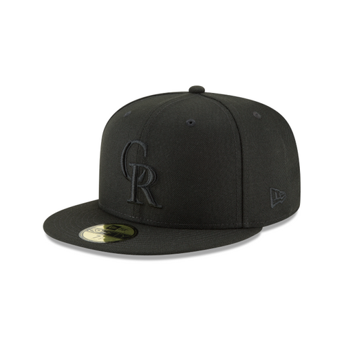 New Era 59FIFTY Colorado Rockies Basic Fitted Hat - Black / Black
