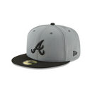 New Era 59FIFTY Atlanta Braves Basic Fitted Hat - Storm Grey / Black