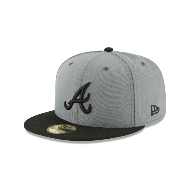 New Era 59FIFTY Atlanta Braves Basic Fitted Hat - Storm Grey / Black