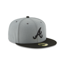 New Era 59FIFTY Atlanta Braves Basic Fitted Hat - Storm Grey / Black