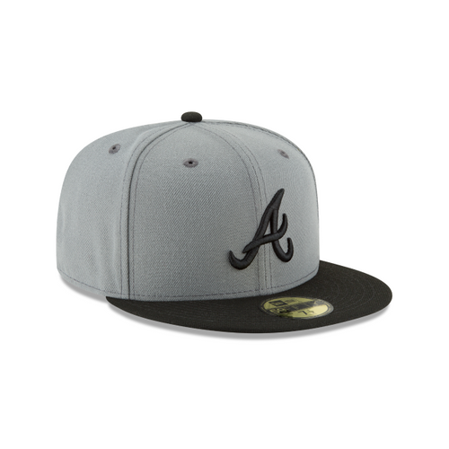 New Era 59FIFTY Atlanta Braves Basic Fitted Hat - Storm Grey / Black