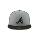 New Era 59FIFTY Atlanta Braves Basic Fitted Hat - Storm Grey / Black