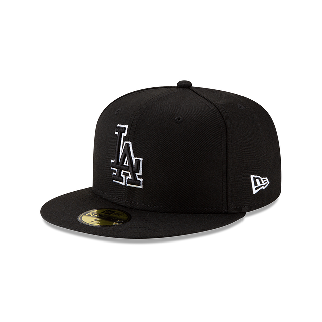 New Era 59FIFTY Los Angeles Dodgers Color Basic Fitted Hat - Black / White