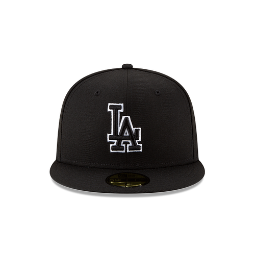 New Era 59FIFTY Los Angeles Dodgers Color Basic Fitted Hat - Black / White
