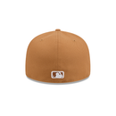 New Era 59FIFTY Atlanta Braves Color Basic Fitted Hat - Light Bronze / White