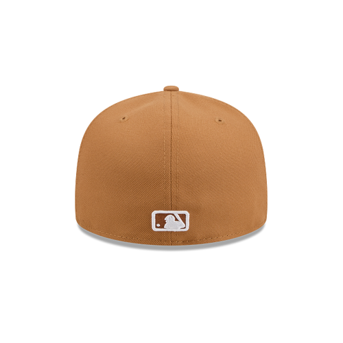 New Era 59FIFTY Atlanta Braves Color Basic Fitted Hat - Light Bronze / White