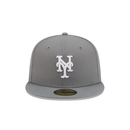 New Era 59FIFTY New York Mets Color Basic Fitted Hat - Stone Grey / White