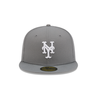New Era 59FIFTY New York Mets Color Basic Fitted Hat - Stone Grey / White