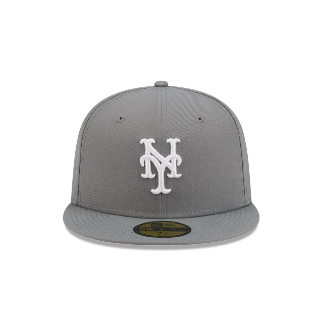 New Era 59FIFTY New York Mets Color Basic Fitted Hat - Stone Grey / White