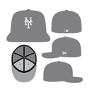 New Era 59FIFTY New York Mets Color Basic Fitted Hat - Stone Grey / White