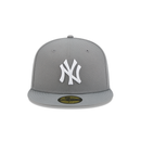 New Era 59FIFTY New York Yankees Color Basic Fitted Hat - Stone Grey / White