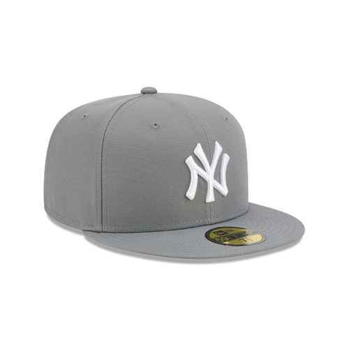 New Era 59FIFTY New York Yankees Color Basic Fitted Hat - Stone Grey / White