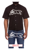 ICECREAM Race SS Woven Shirt in Black
