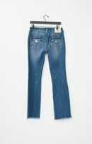 True Religion Women's Western Becca Mid Rise Bootcut Flap Jean - Starlit Valley