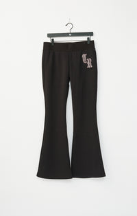 True Religion Women's Studded Mid Rise Flare Pants - Jet Black