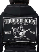 True Religion Women's Big T Crystal Girlfriend Zip Up Hoodie