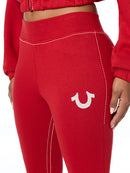 True Religion Women's Big T Crystal Bootcut Flare Sweatpants
